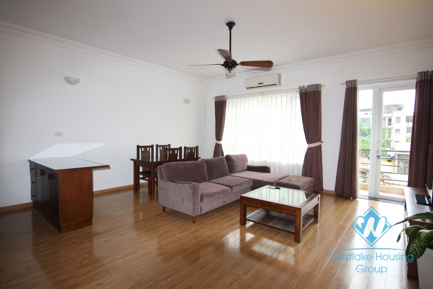 Small balcony furrnished 2 bedrooms apartment for rent in Hai Ba Trung district