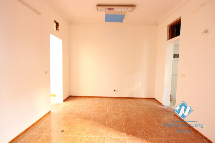Unfurnished house for rent in Truc Bach area.