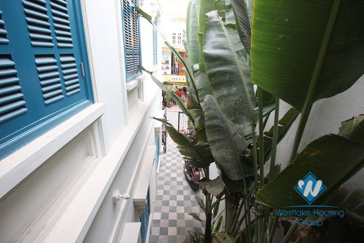 An old French architecture and newly-renovated mansion for rent in Hai Ba Trung