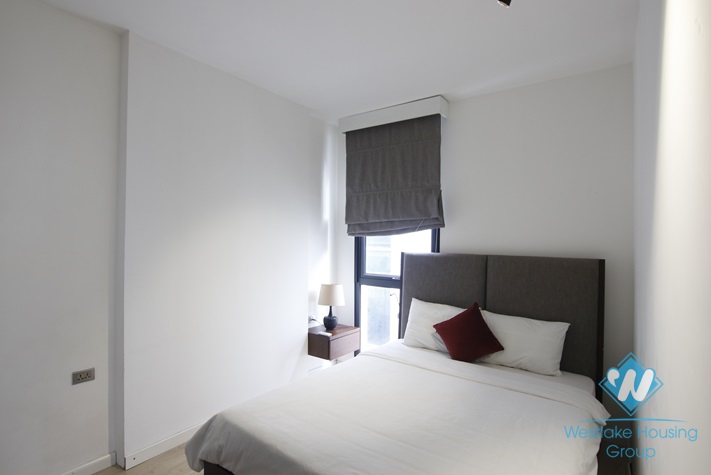 Serviced apartment with long balcony for rent in Kim Ma, Ba Dinh