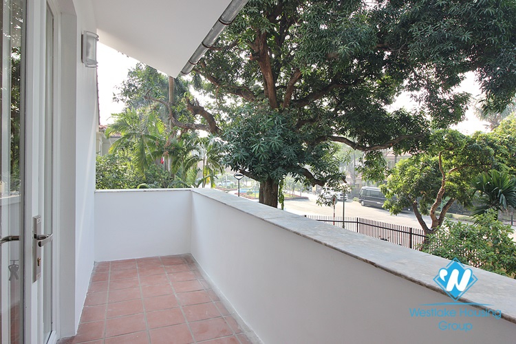 An ambassador villa with garden for rent in Ho Tay Villa Compound