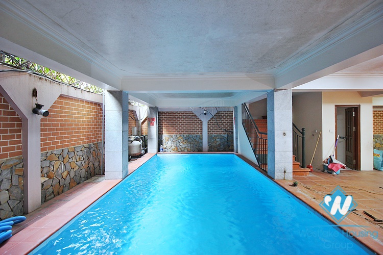 Modern house with swimming pool for lease in To Ngoc Van street, Tay Ho, Hanoi