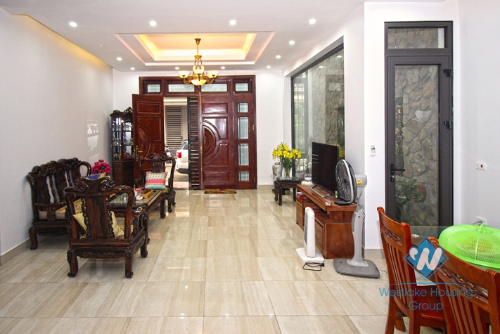 Good quality house with natural wooden furniture for rent in Ba Dinh