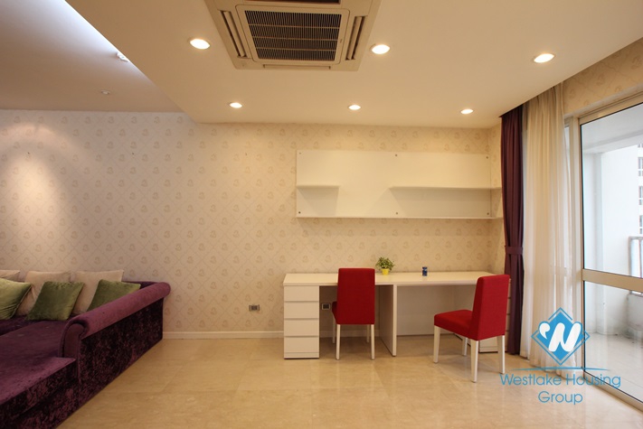 Apartment with nice and modern interior features for rent in Ciputra, Hanoi