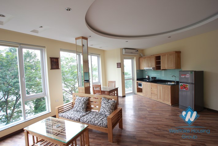 01 bedroom apartment for rent in Truc Bach area, lake view