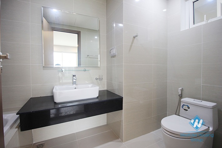 An unfurnished three-bedroom apartment in Ciputra, Tay Ho district, Hanoi