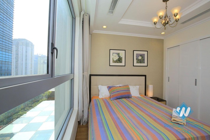 Bright two bedrooms apartment for rent in Vinhome Nguyen Chi Thanh, Dong Da