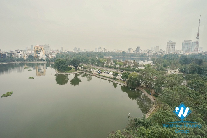 03 bedrooms apartment with lake view for rent in Dong Da  & Hai Ba Trung District, Ha Noi