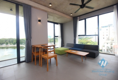 Lake view stylish apartment rental in Dong Da, Hanoi