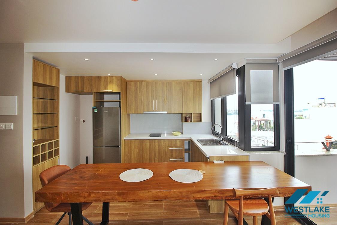 Top floor and lake view 1 bedroom apartment for rent in Vong Thi st, Tay Ho