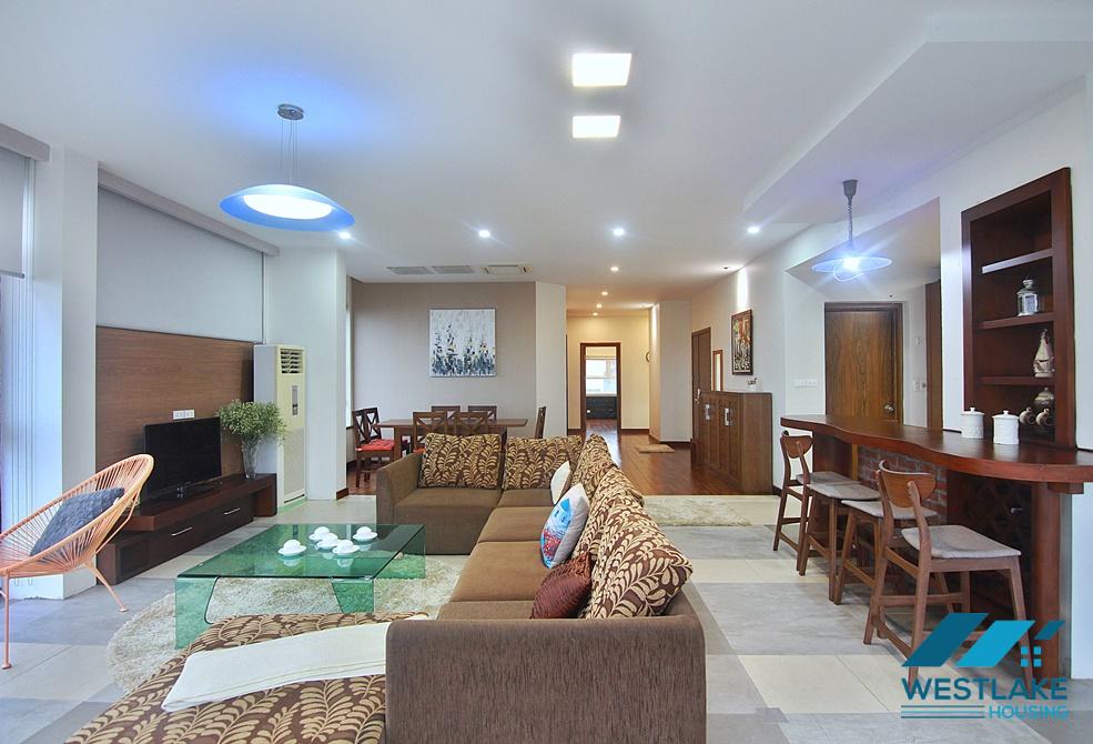 Spacious 04-bedroom serviced apartment for rent in Tay Ho, Hanoi