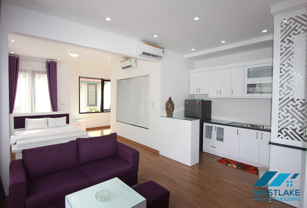 Bright one bedroom apartment for rent on Xuan Dieu Street, Tay Ho, Hanoi