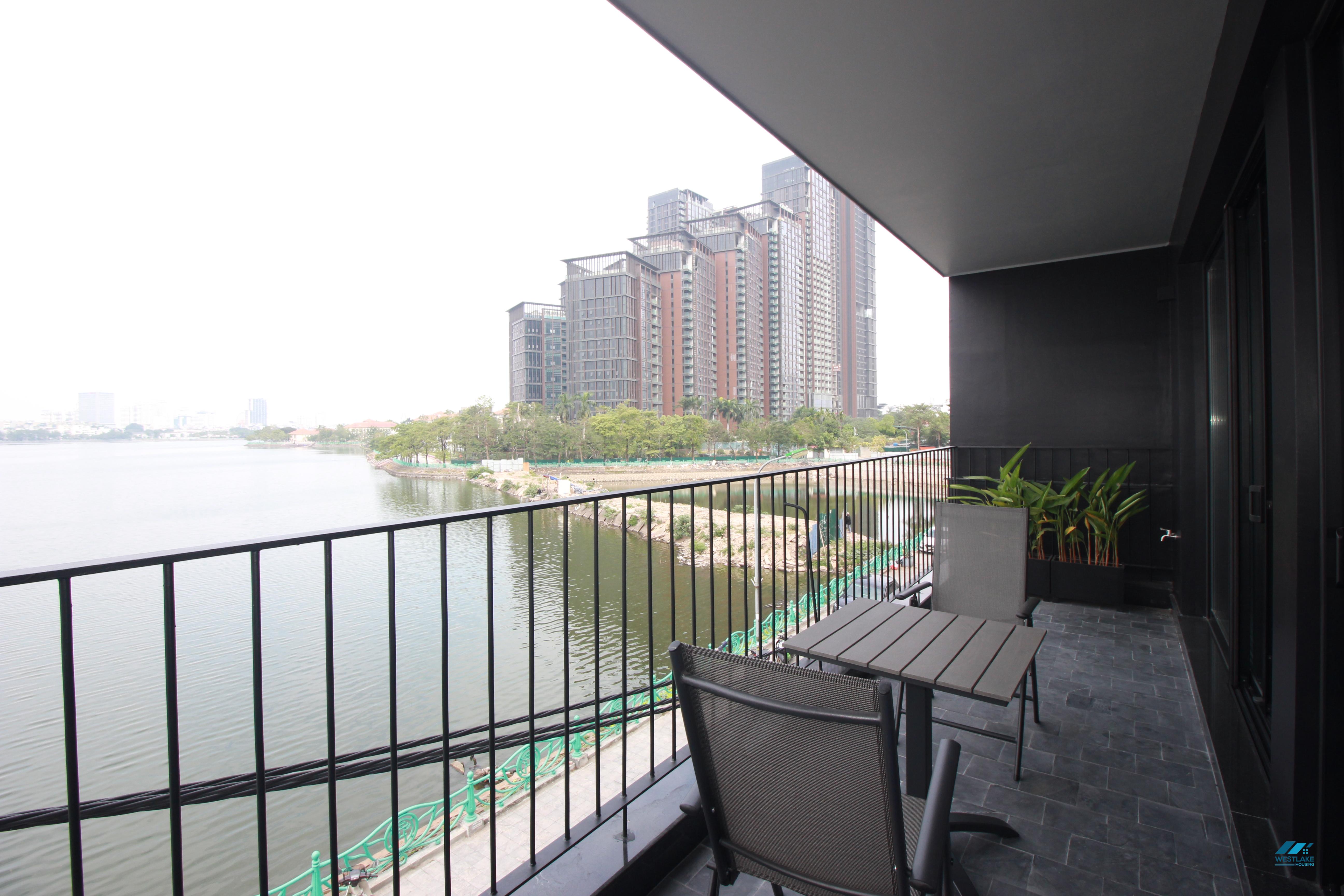 Lake view and modern 03-bedroom apartment for rent in Quang Khanh street