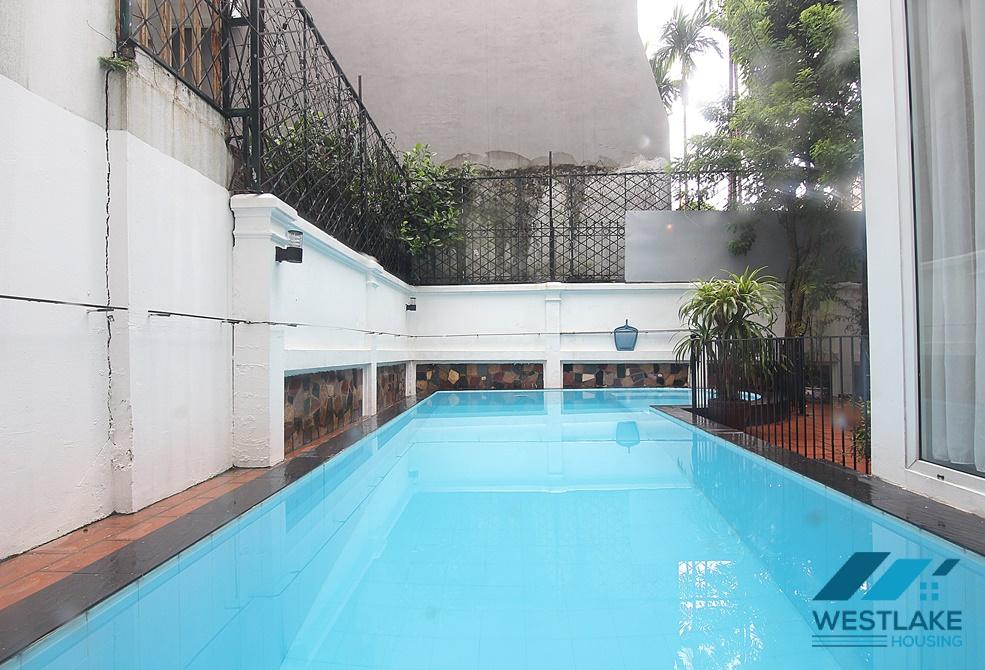 Beautiful house with large garden and swimming pool for rent in West Lake, Tay Ho, Ha Noi