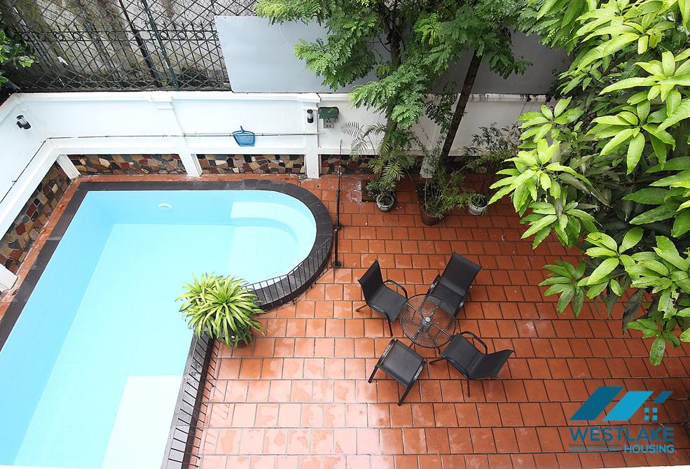 Beautiful house with large garden and swimming pool for rent in West Lake, Tay Ho, Ha Noi