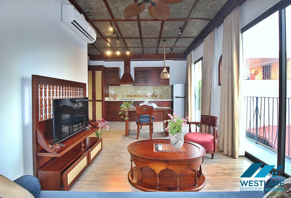 A brand new Japanese style 1 bedroom apartment for rent in Xuan Dieu