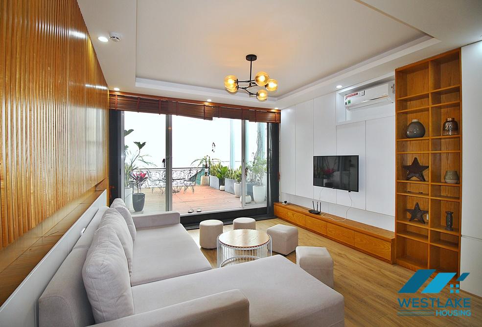 Duplex one bedroom with lake view for rent in Xom Chua, Tay Ho