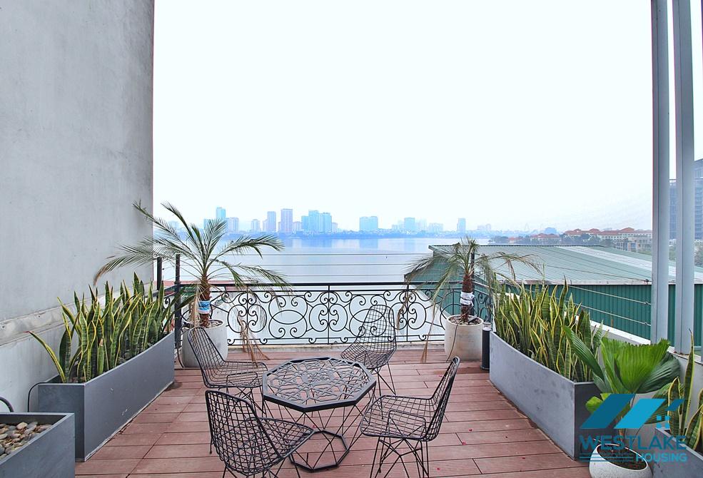 Duplex one bedroom with lake view for rent in Xom Chua, Tay Ho