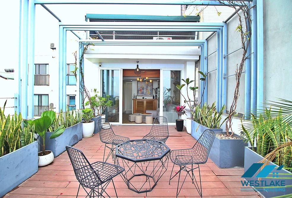 Duplex one bedroom with lake view for rent in Xom Chua, Tay Ho