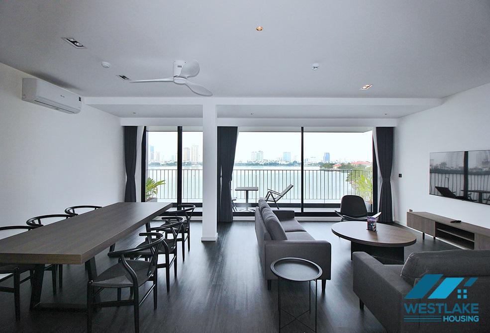 Renovated 3 bedrooms apartment with lake view for rent in Quang Khanh st, Tay Ho