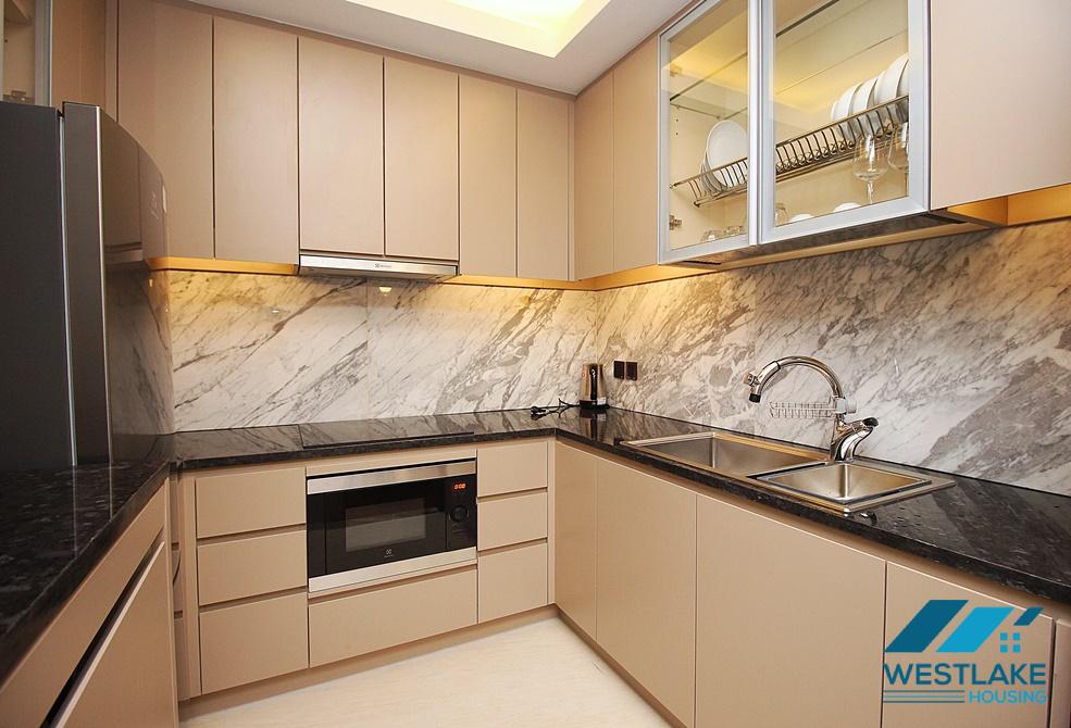 Bright and high quality one bedroom apartment for rent on Truc Bach street, Ba Dinh district, Ha Noi