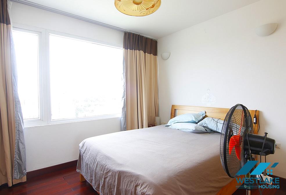 Lake view apartment with big balcony for rent in Truc Bach area, Ba Dinh District
