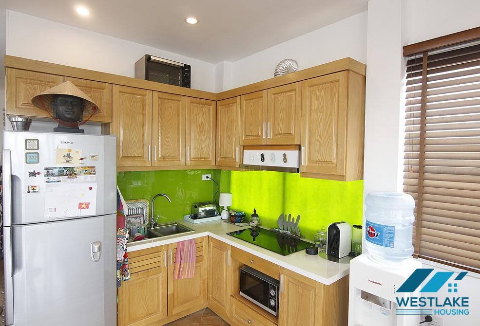 Lake view apartment with big balcony for rent in Truc Bach area, Ba Dinh District