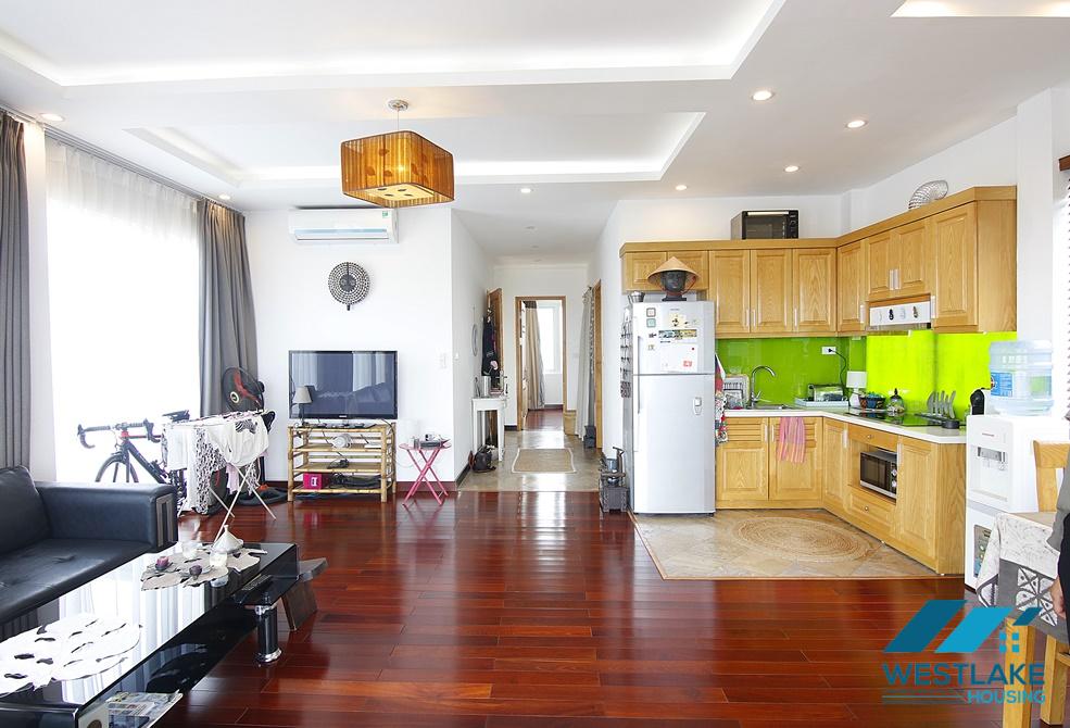 Lake view apartment with big balcony for rent in Truc Bach area, Ba Dinh District