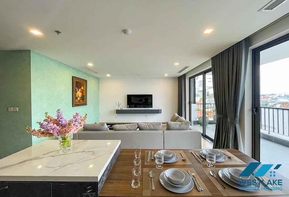 High-end one bedroom apartment with large balcony for rent in Tay Ho, Ha Noi