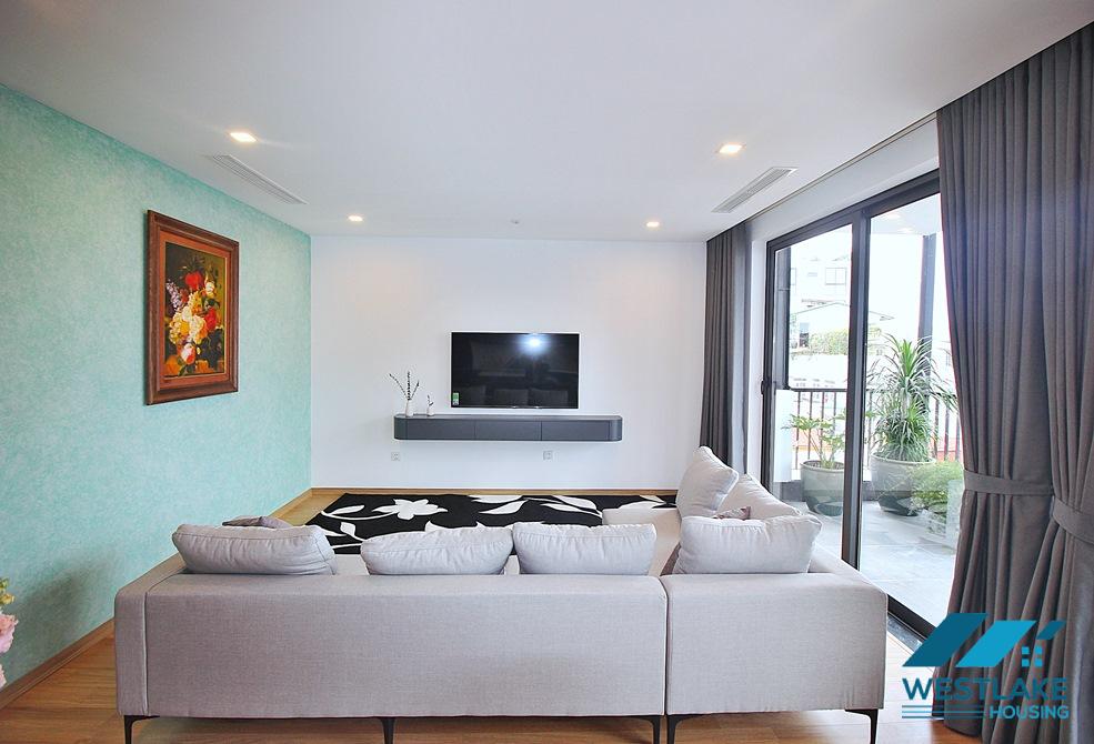 High-end one bedroom apartment with large balcony for rent in Tay Ho, Ha Noi