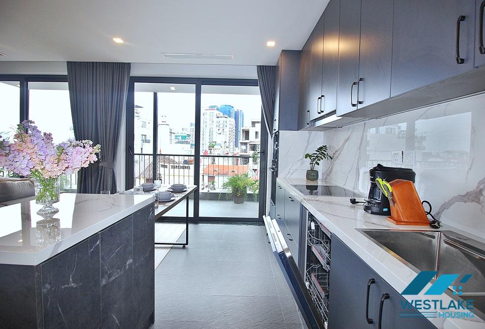 High-end one bedroom apartment with large balcony for rent in Tay Ho, Ha Noi