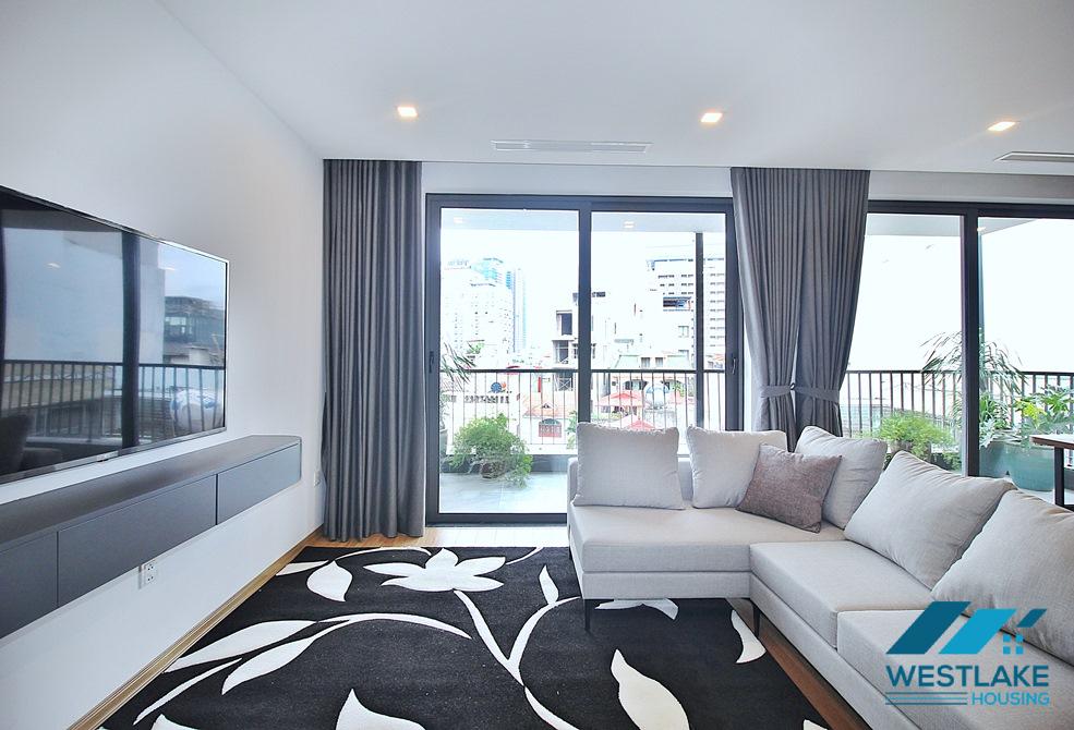 High-end one bedroom apartment with large balcony for rent in Tay Ho, Ha Noi