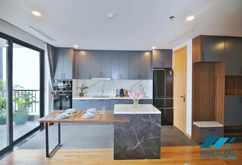 High-end one bedroom apartment with large balcony for rent in Tay Ho, Ha Noi