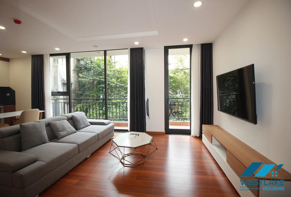 Large balcony and spacious one bedroom apartment for rent in in Dang Thai Mai area, Tay Ho, Ha Noi