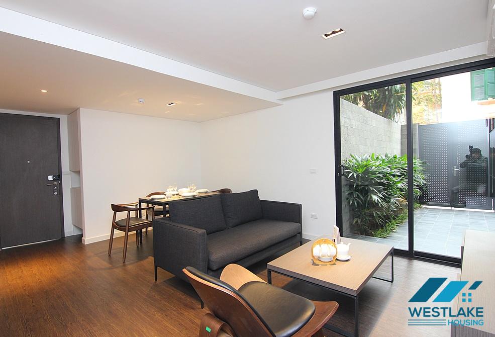 Luxury one bedroom apartment with nice courtyard for rent in Dang Thai Mai area, Tay Ho District