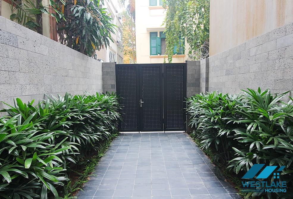 Luxury one bedroom apartment with nice courtyard for rent in Dang Thai Mai area, Tay Ho District