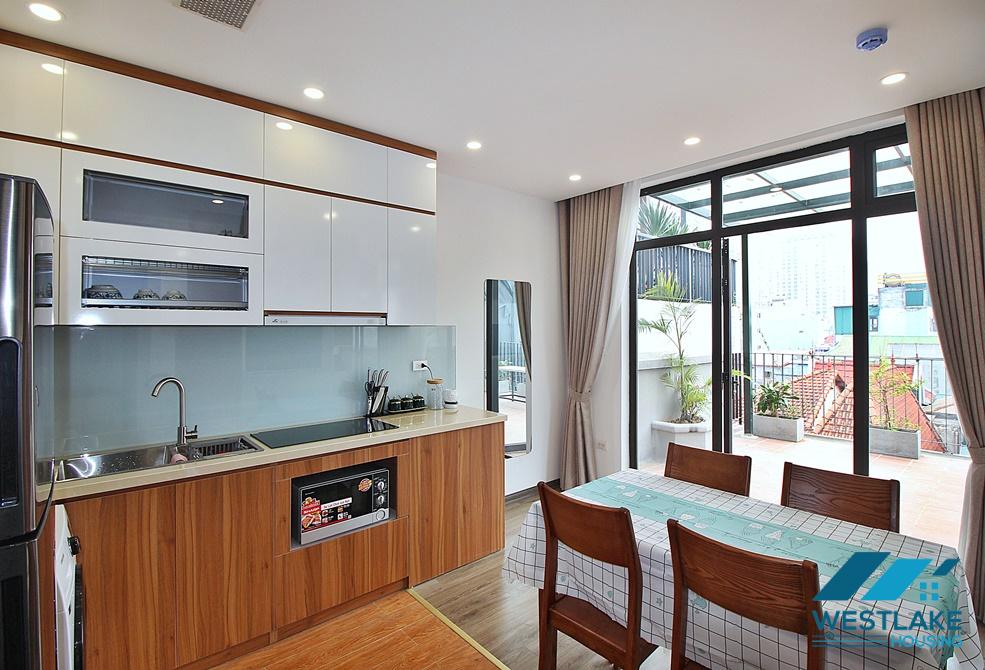 Huge balcony 1 bedroom apartment for rent in To Ngoc Van st, Tay Ho