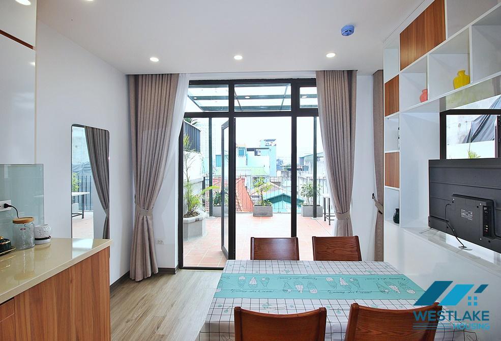Huge balcony 1 bedroom apartment for rent in To Ngoc Van st, Tay Ho