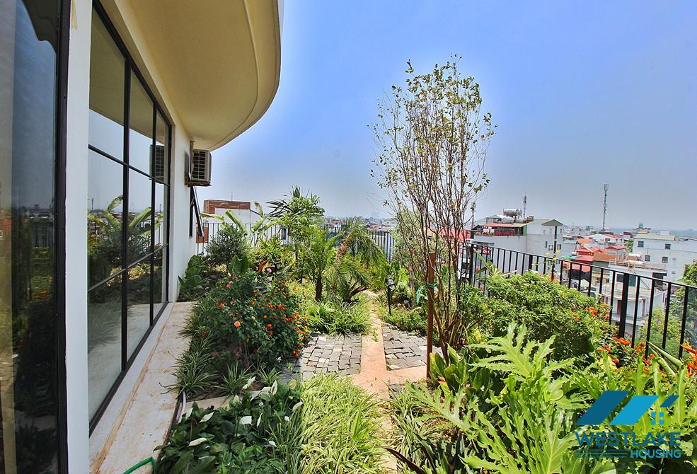 Duplex apartment with swimming pool for rent in Tay Ho district