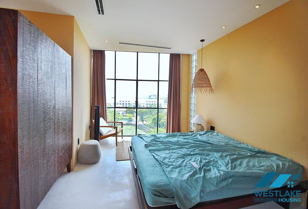 Duplex apartment with swimming pool for rent in Tay Ho district