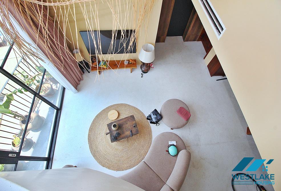 Duplex apartment with swimming pool for rent in Tay Ho district