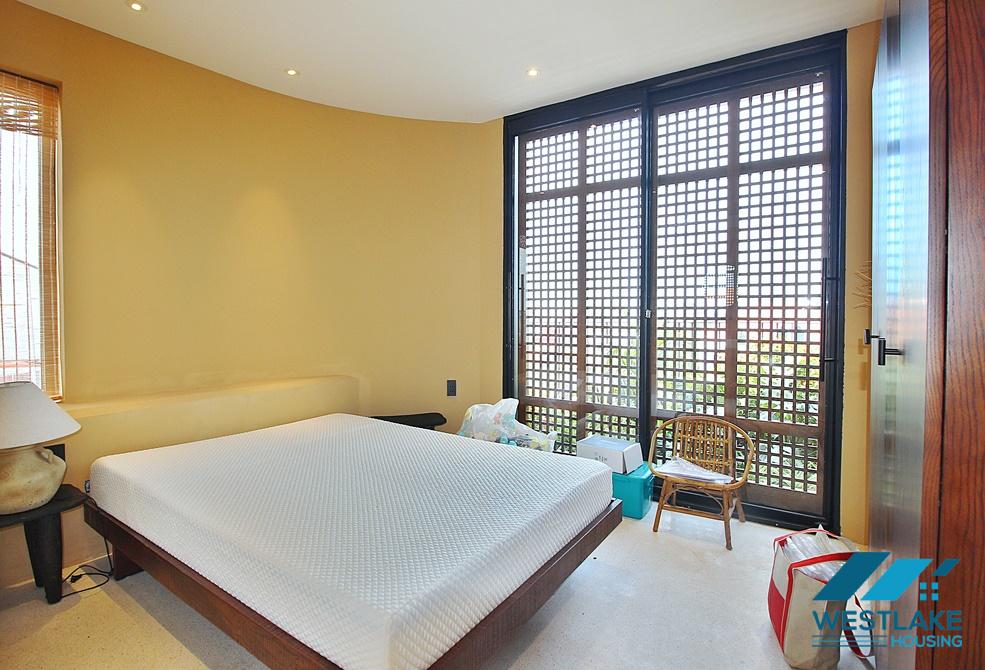 Duplex apartment with swimming pool for rent in Tay Ho district