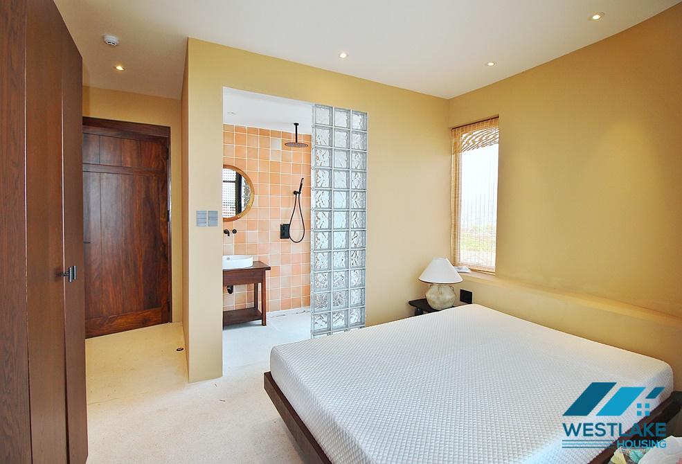 Duplex apartment with swimming pool for rent in Tay Ho district