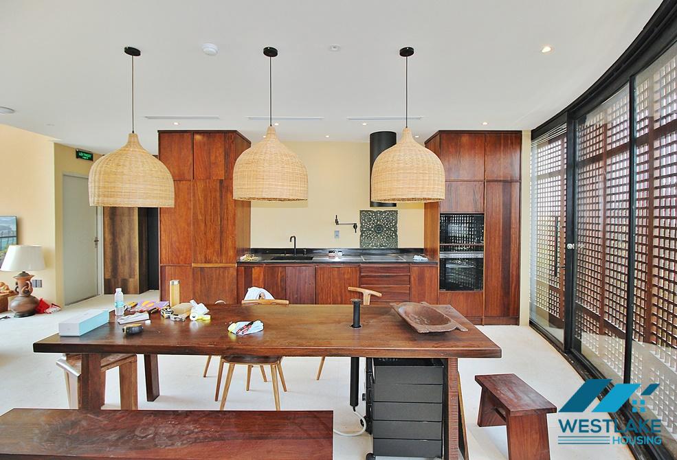 Duplex apartment with swimming pool for rent in Tay Ho district