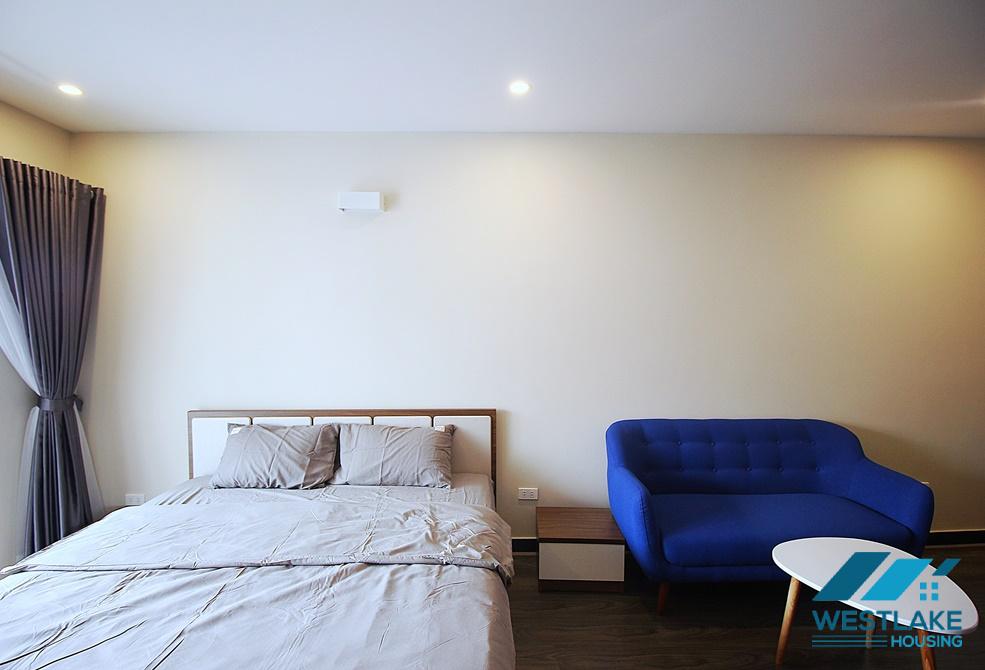 Bright studio with balcony for rent in Nhat chieu, Tay ho