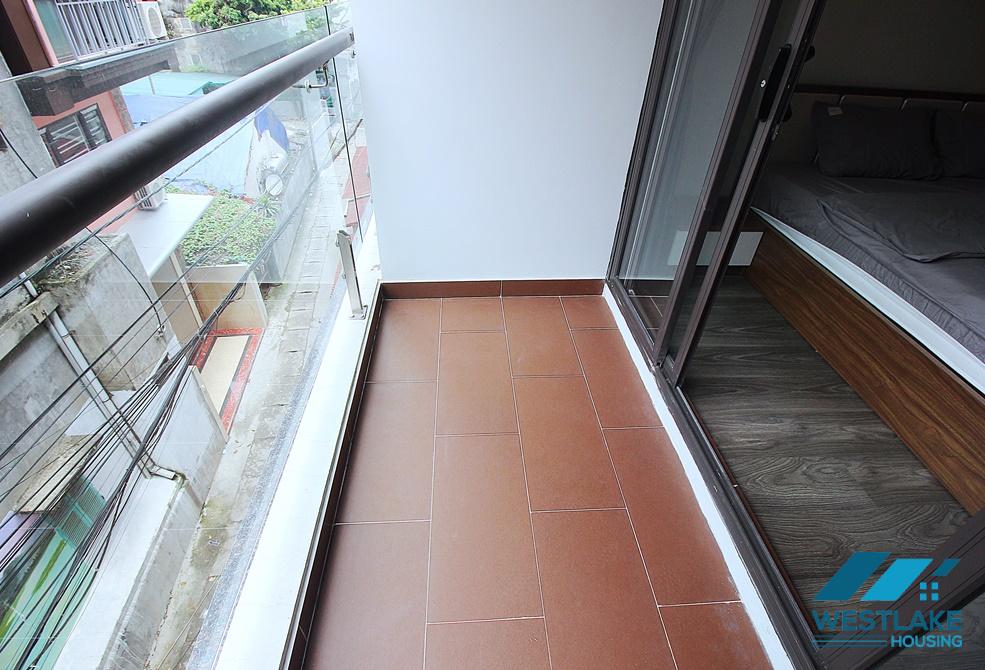 Bright studio with balcony for rent in Nhat chieu, Tay ho