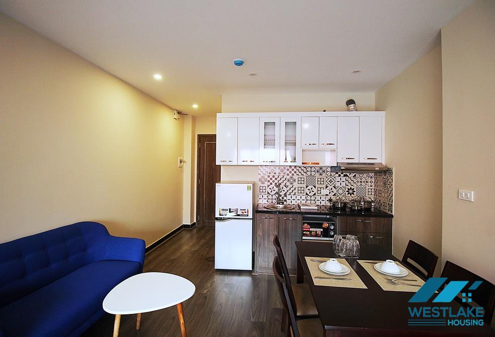 Bright studio with balcony for rent in Nhat chieu, Tay ho
