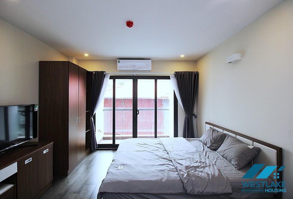 Bright studio with balcony for rent in Nhat chieu, Tay ho