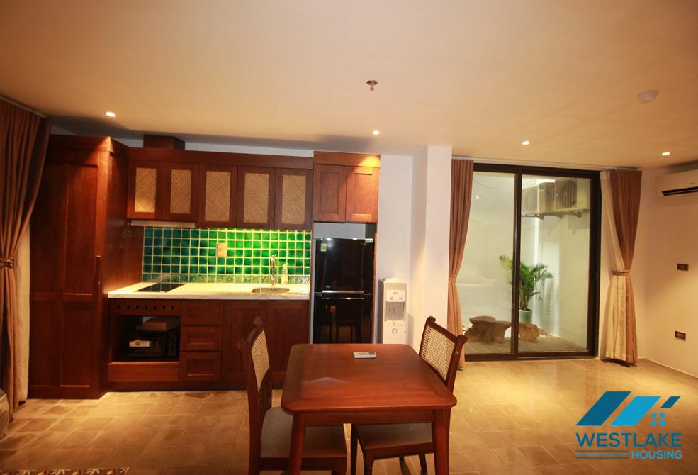 One bedroom with small private yard ground floor for rent in To Ngoc Van