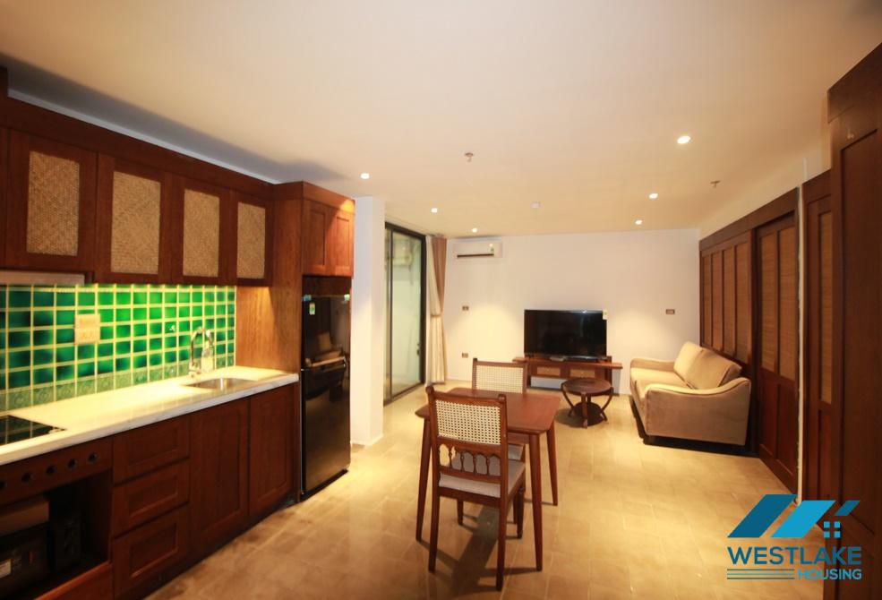 One bedroom with small private yard ground floor for rent in To Ngoc Van